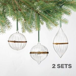 2 Sets | 3pc Hinge Ornament Set - Hearth & Hand™ with Magnolia
